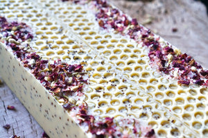 Cranberry honey scrub handmade soap bar - UBU Soap n' Bees, LLC.